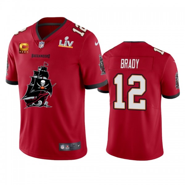 Tampa Bay Buccaneers Tom Brady Red Super Bowl LV C...