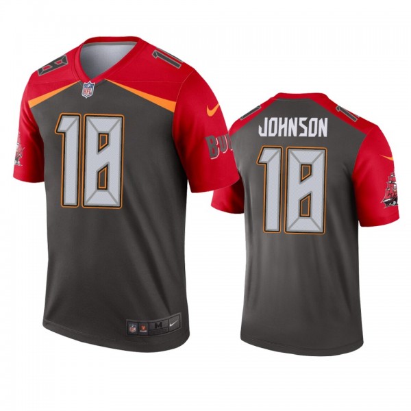 Tampa Bay Buccaneers Tyler Johnson Pewter Inverted...