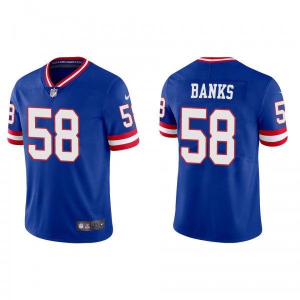 Carl Banks Giants Royal Classic Vapor Limited Jersey