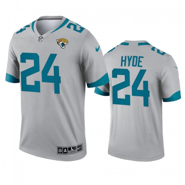 Jacksonville Jaguars Carlos Hyde Silver 2021 Inverted Legend Jersey