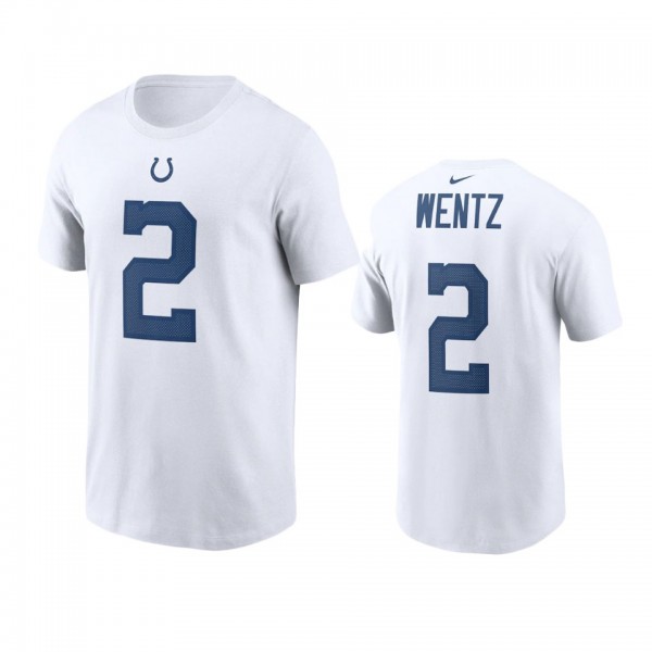 Indianapolis Colts Carson Wentz White Name & Number T-Shirt