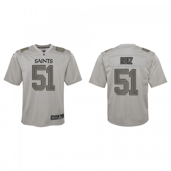 Cesar Ruiz Youth New Orleans Saints Gray Atmospher...