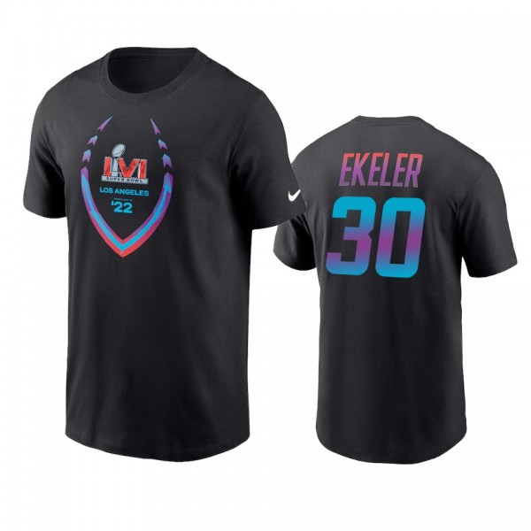 Los Angeles Chargers Austin Ekeler Black Super Bowl LVI T-Shirt