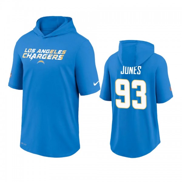 Los Angeles Chargers Justin Jones Blue Sideline Pl...