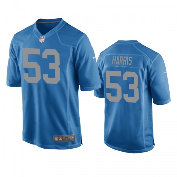 Detroit Lions Charles Harris Blue Throwback Game J...
