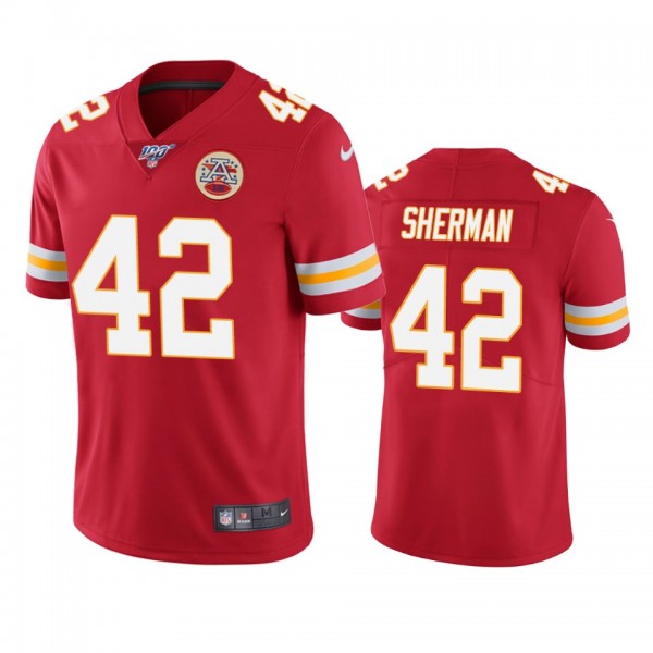 Kansas City Chiefs Anthony Sherman Red 100th Seaso...