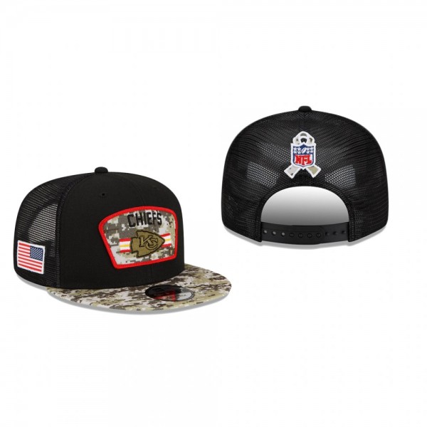 Kansas City Chiefs Black Camo 2021 Salute To Servi...