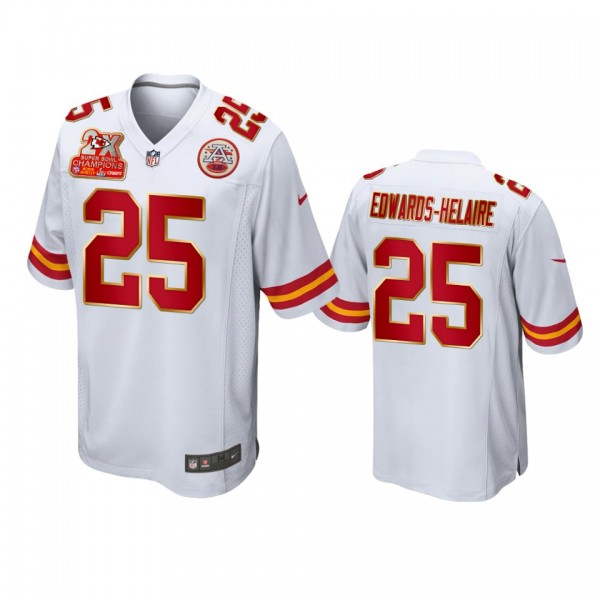 Kansas City Chiefs Clyde Edwards-Helaire White 2X ...