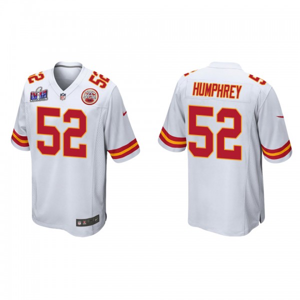 Men's Creed Humphrey Kansas City Chiefs White Super Bowl LVIII Game Jersey