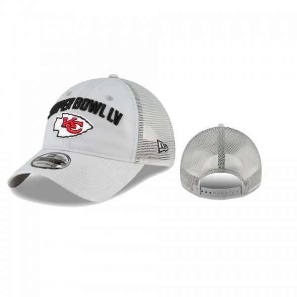 Kansas City Chiefs Gray Super Bowl LV Trucker 9TWE...