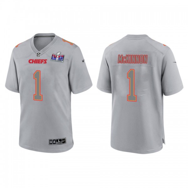 Men's Jerick McKinnon Kansas City Chiefs Gray Supe...