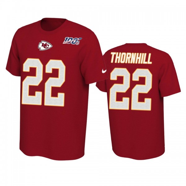 Kansas City Chiefs Juan Thornhill Red 100th Season Player Pride T-Shirt