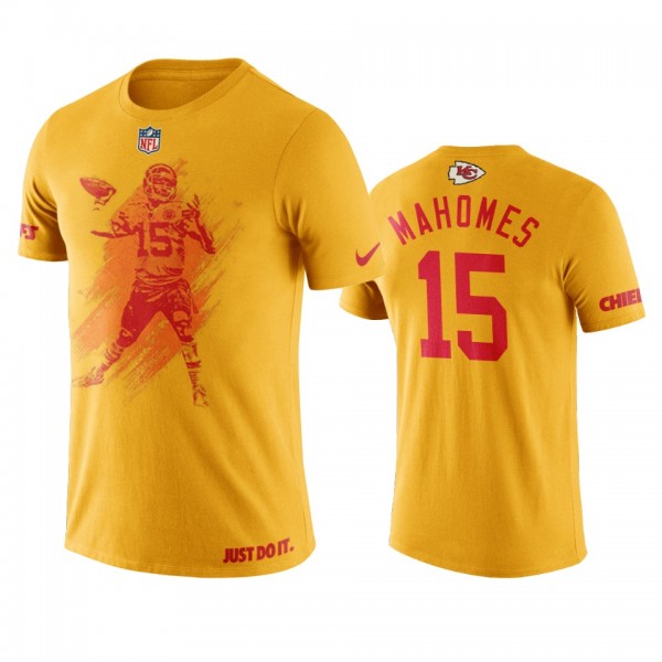 Kansas City Chiefs Patrick Mahomes Gold Art Water ...