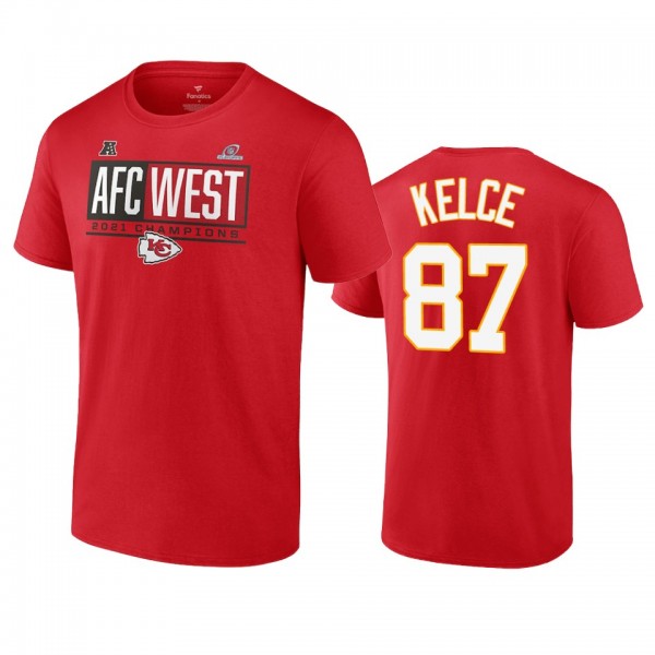 Kansas City Chiefs Travis Kelce Red 2021 AFC West ...