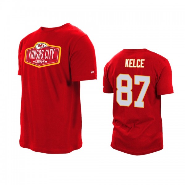 Kansas City Chiefs Travis Kelce Red 2021 NFL Draft...