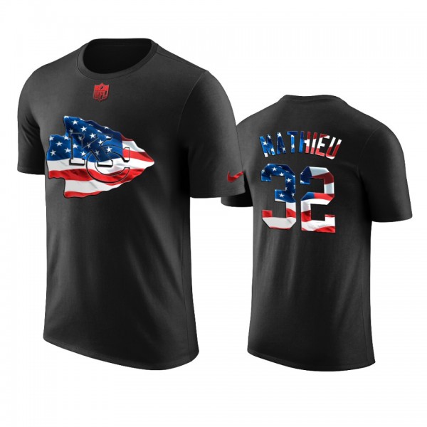 Kansas City Chiefs Tyrann Mathieu Black 2020 Independence Day Stars & Stripes T-shirt