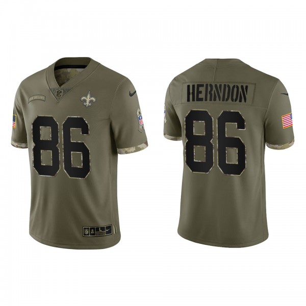 Chris Herndon New Orleans Saints Olive 2022 Salute...