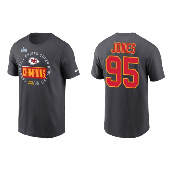 Chris Jones Kansas City Chiefs Anthracite Super Bo...