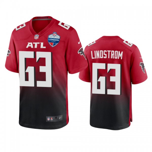 Atlanta Falcons Chris Lindstrom Red 2021 NFL Londo...