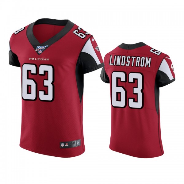 Atlanta Falcons Chris Lindstrom Red 100th Season V...