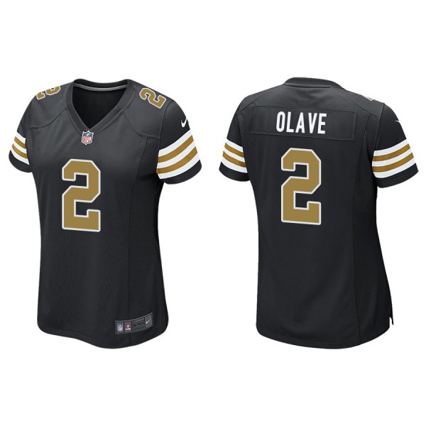 Women's New Orleans Saints Chris Olave Black Alter...