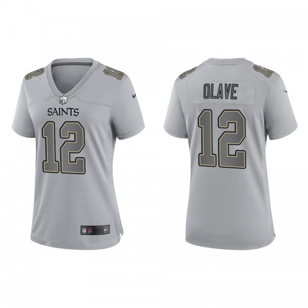 Chris Olave Women's New Orleans Saints Gray Atmosp...