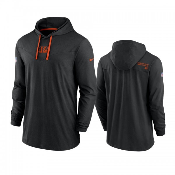 Men's Cincinnati Bengals Black Hoodie Tri-Blend Si...