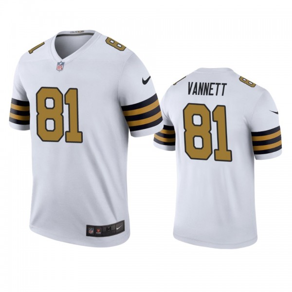 New Orleans Saints Nick Vannett White Color Rush L...