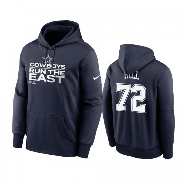 Dallas Cowboys Trysten Hill Navy 2021 NFC East Division Champions Trophy Hoodie