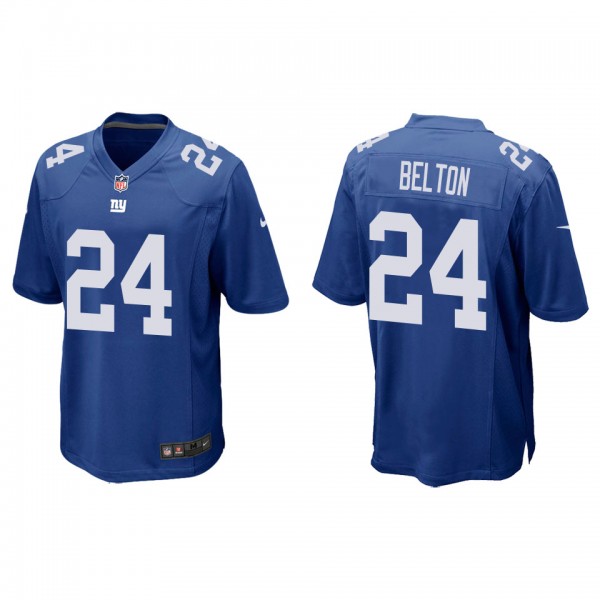 Men's New York Giants Dane Belton Royal Game Jerse...