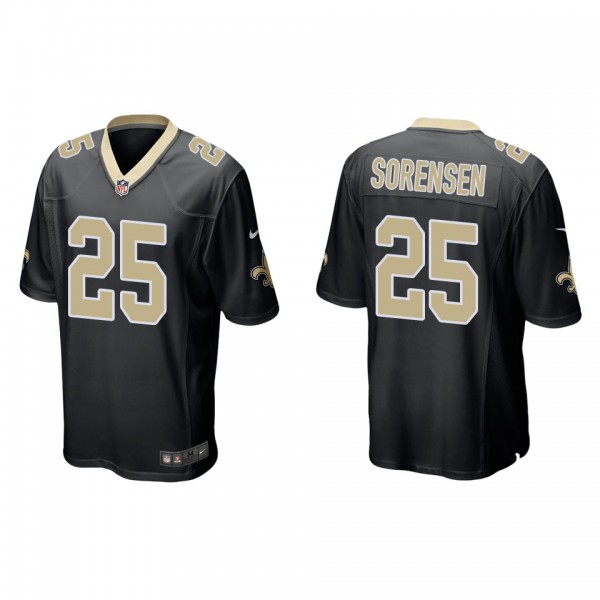 Men's New Orleans Saints Daniel Sorensen Black Gam...