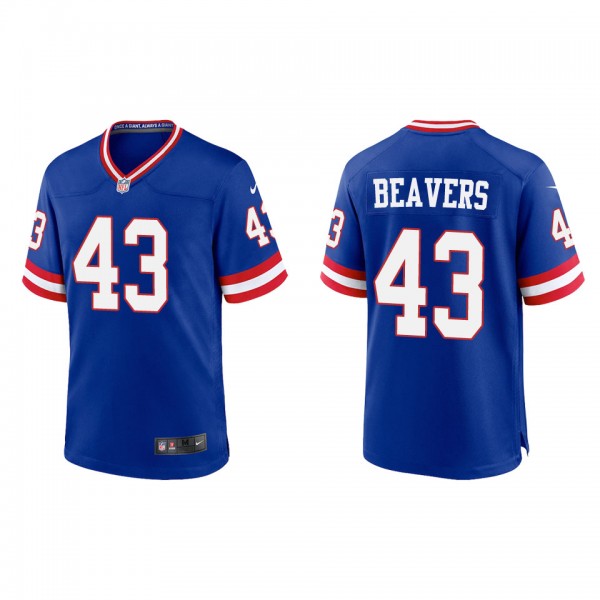 Men's New York Giants Darrian Beavers Royal Classi...
