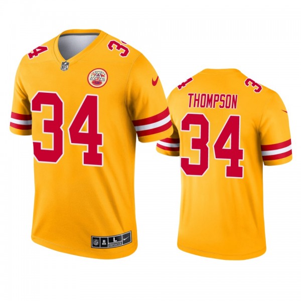 Kansas City Chiefs Darwin Thompson Yellow 2021 Inverted Legend Jersey