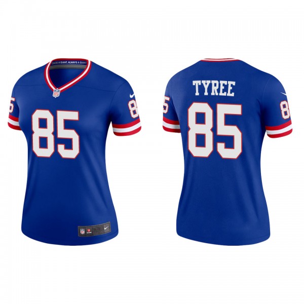 David Tyree Women's Giants Royal Classic Legend Je...