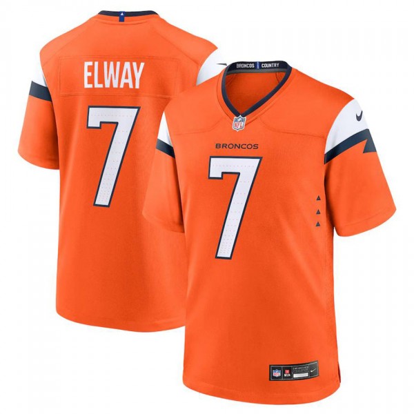 Men's Denver Broncos John Elway Orange Retired Pla...