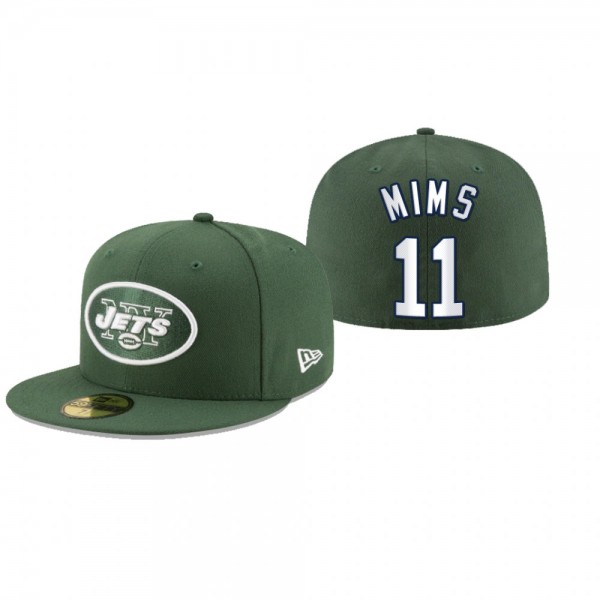 New York Jets Denzel Mims Green Omaha 59FIFTY Fitt...