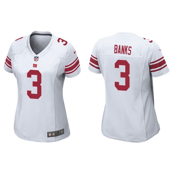 Women's New York Giants Deonte Banks White Game Je...