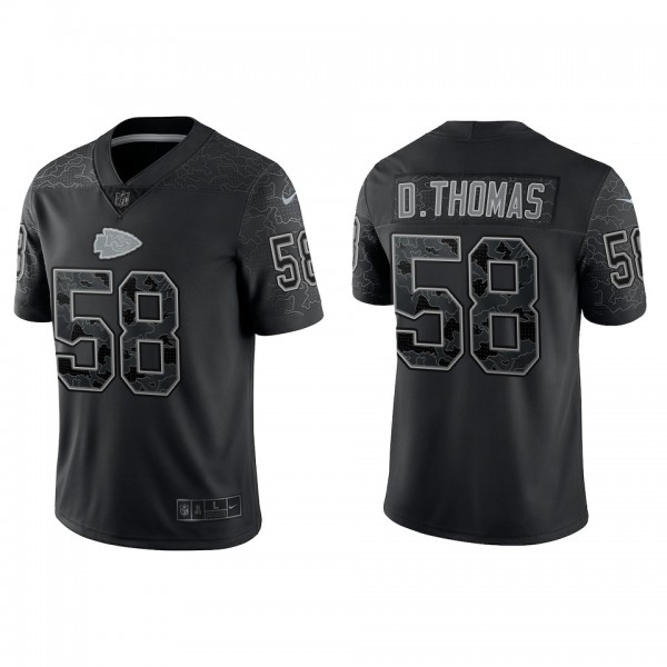Derrick Thomas Kansas City Chiefs Black Reflective...