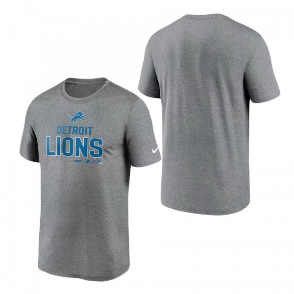 Men's Detroit Lions Nike Heathered Gray Legend Com...
