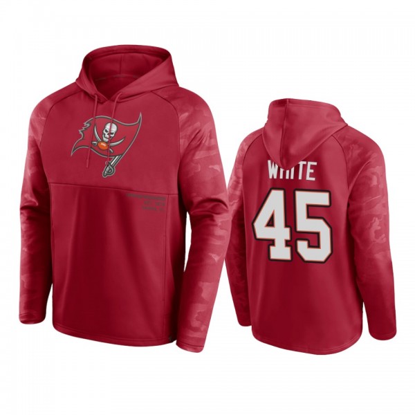 Tampa Bay Buccaneers Devin White Red Shade Defender Raglan Pullover Hoodie