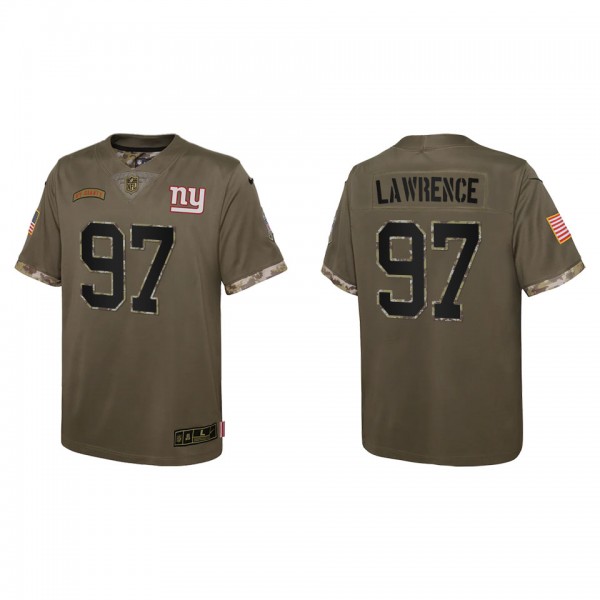 Dexter Lawrence Youth New York Giants Olive 2022 S...