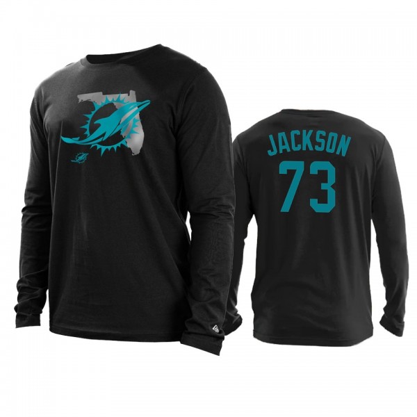 Miami Dolphins Austin Jackson Black State Long Sleeve T-shirt
