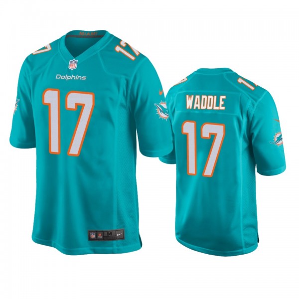 Miami Dolphins Jaylen Waddle Aqua 2021 NFL Draft G...