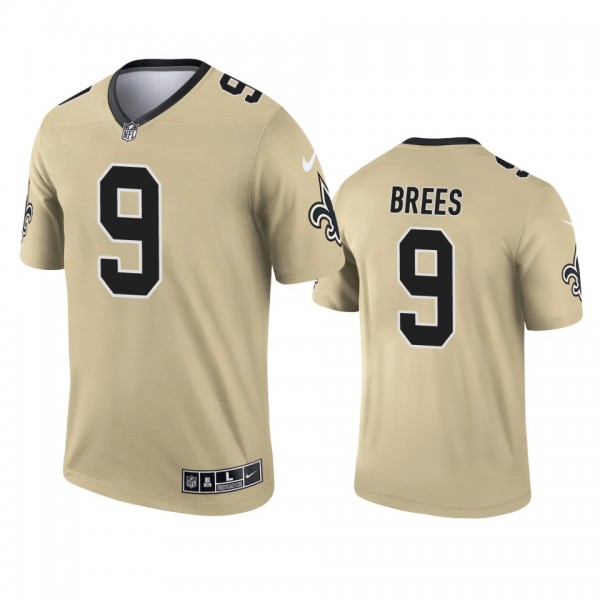 New Orleans Saints Drew Brees Gold 2021 Inverted Legend Jersey