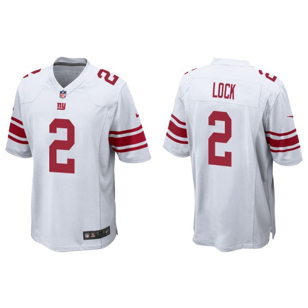 Men's New York Giants Drew Lock White Game Jersey