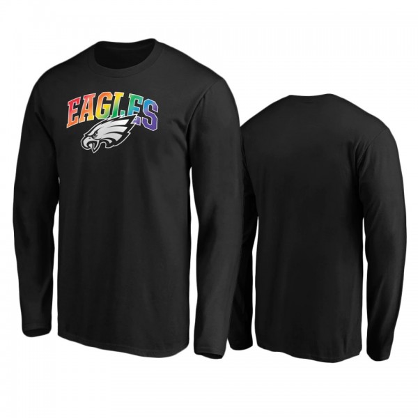 Philadelphia Eagles Black Pride Logo Long Sleeve T-Shirt