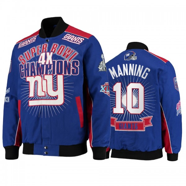 New York Giants Eli Manning Royal Super Bowl Champ...