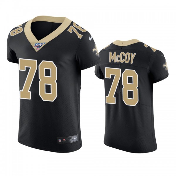 New Orleans Saints Erik McCoy Black 100th Season Vapor Elite Jersey