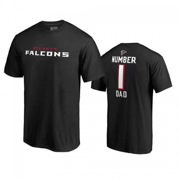 Atlanta Falcons Black 2019 Father's Day #1 Dad T-Shirt