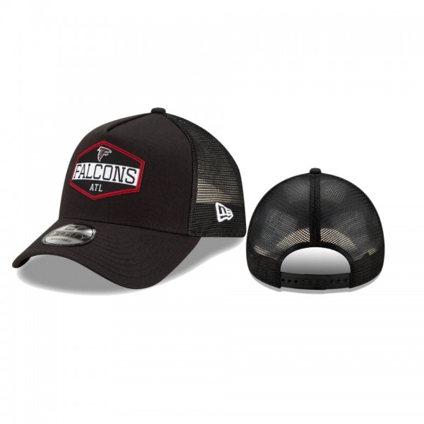 Atlanta Falcons Black Hex Flow A-Frame 9FORTY Hat